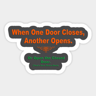 Door Opens Sticker